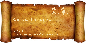 Kaszap Hajnalka névjegykártya
