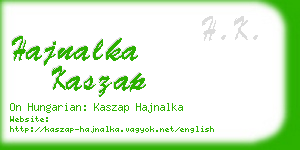 hajnalka kaszap business card